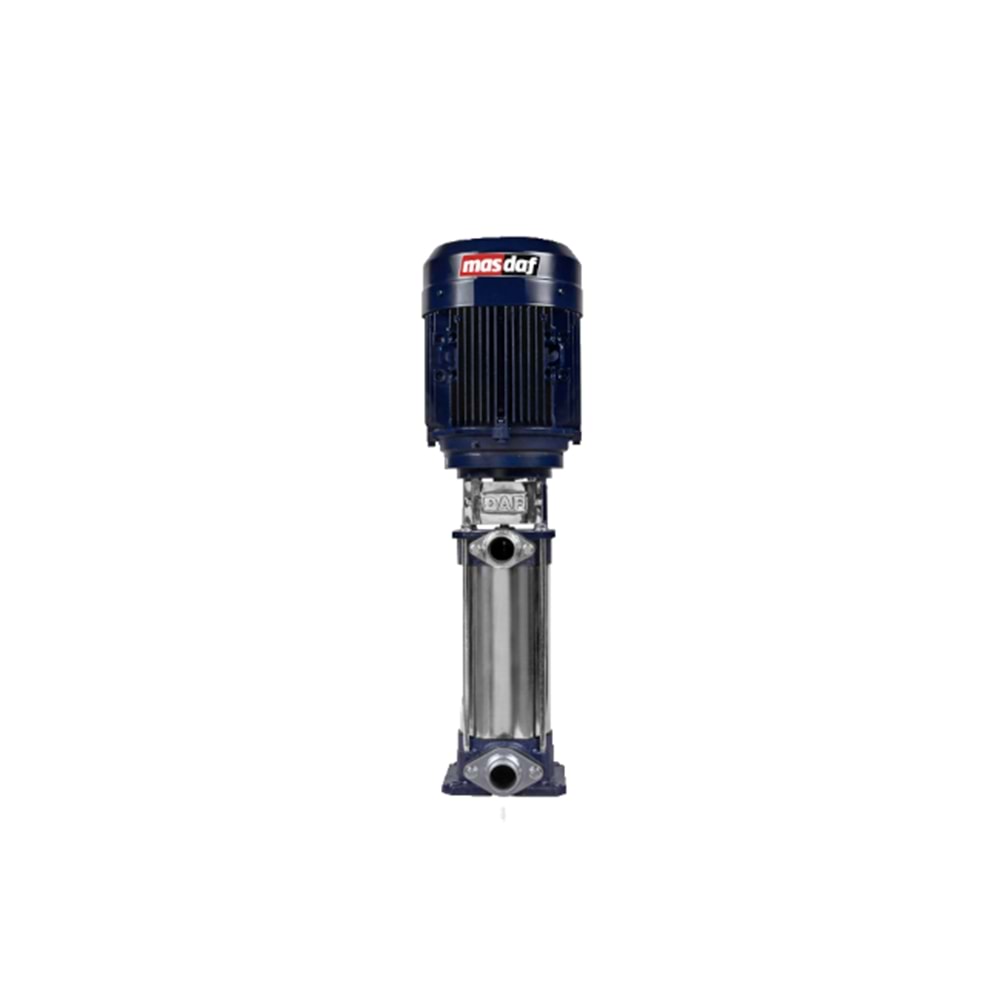 MASDAF 6000-8 3 KW. 380 V. DÜŞEY MİLLİ KADEMELİ SANTRİFÜJ POMPA