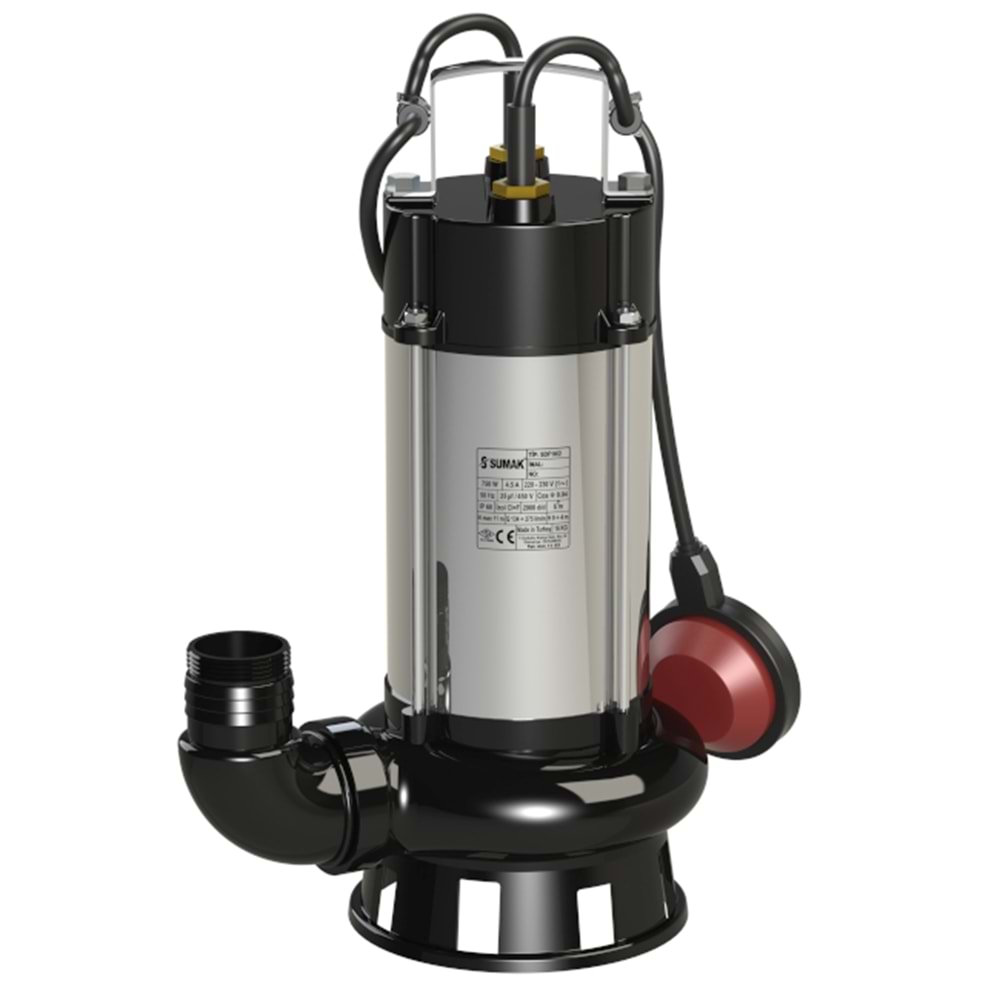 SUMAK SDF14/2 1,5 HP. 220 V. DALGIÇ ATIK SU POMPASI